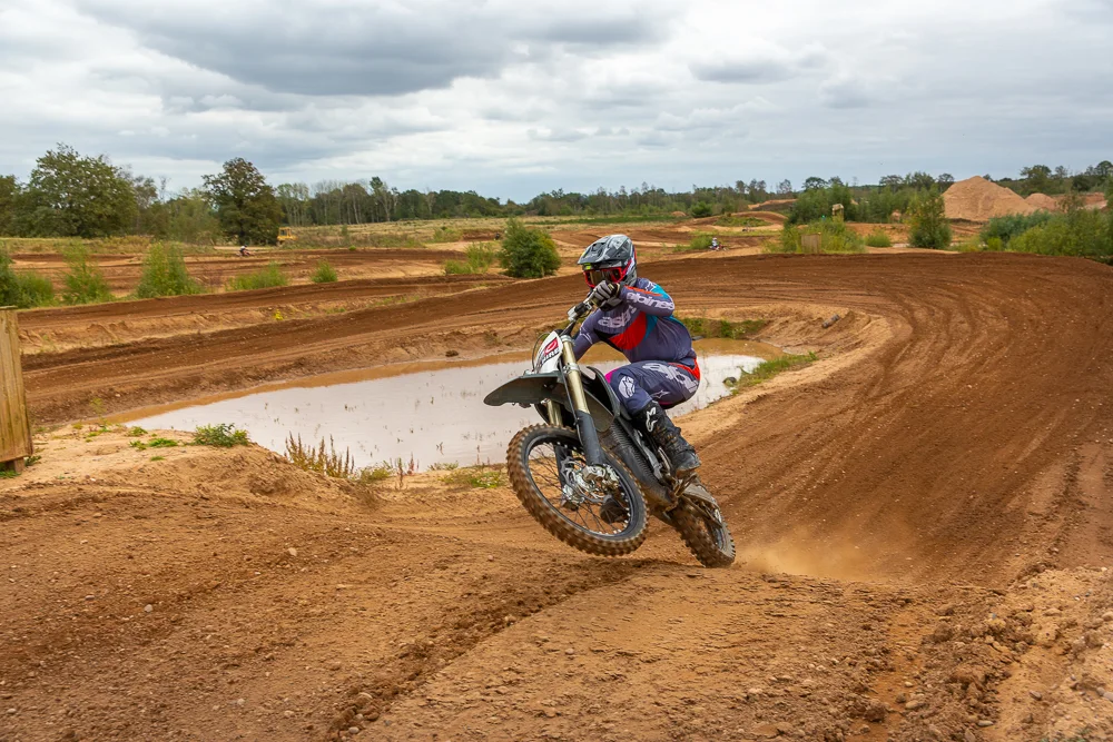 Pro membership rider on motocross track