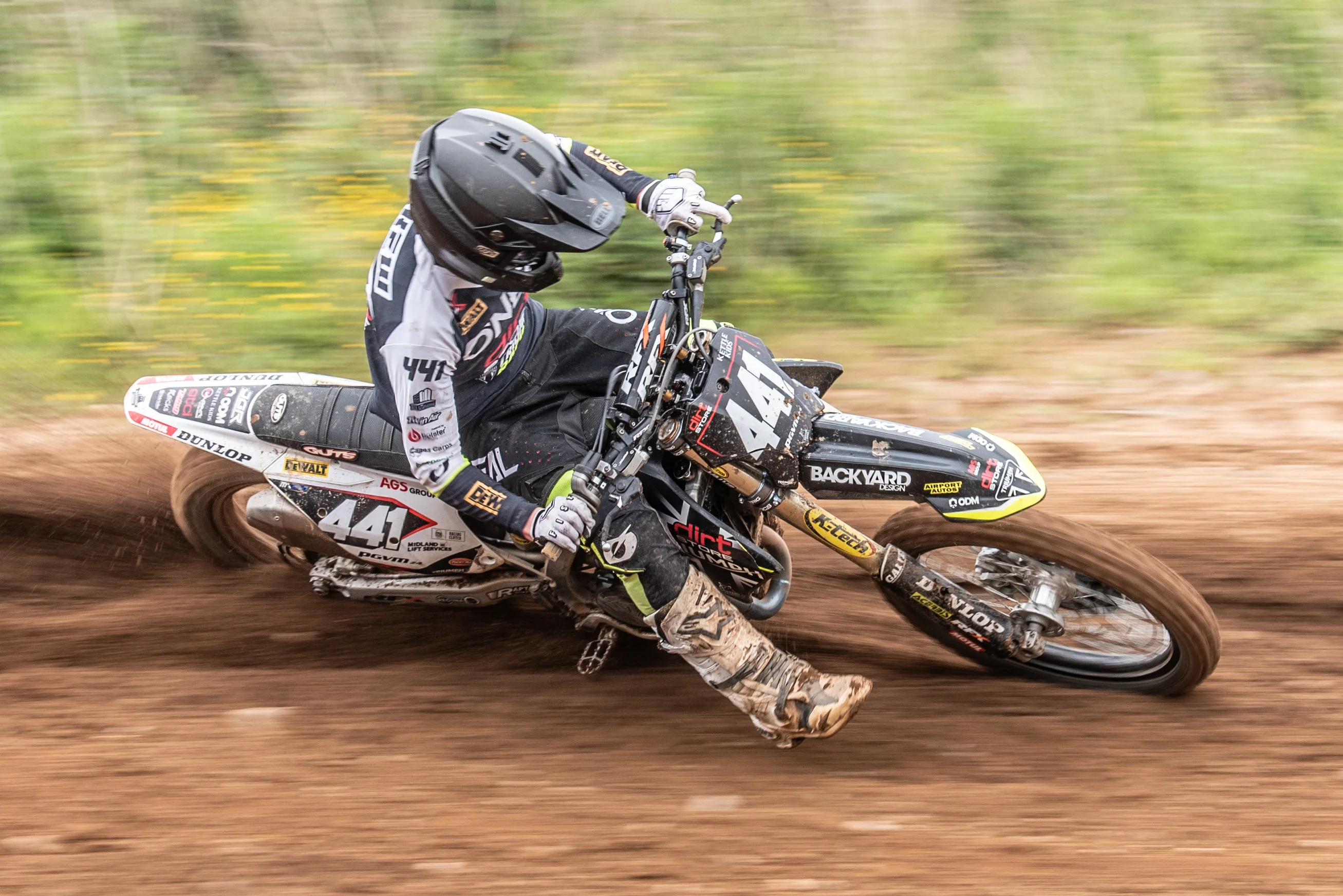 Junior rider on motocross bike