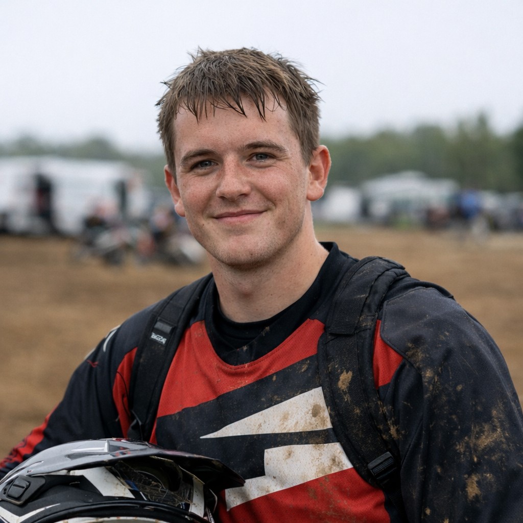 Sam, first-time rider